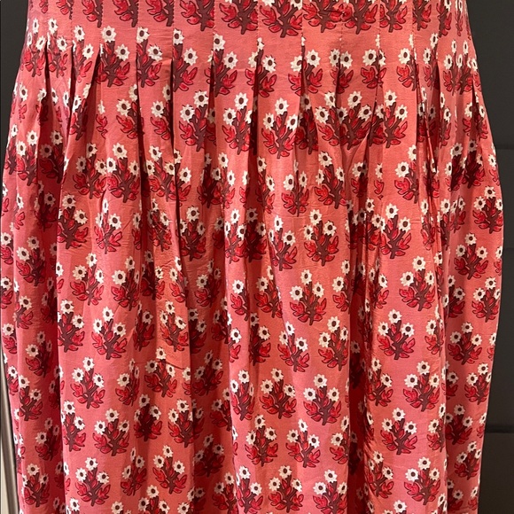 J.Crew Pleated Drop Waist Bohemian Midi Skirt in Floral Print Size 8 - Picture 4 of 8